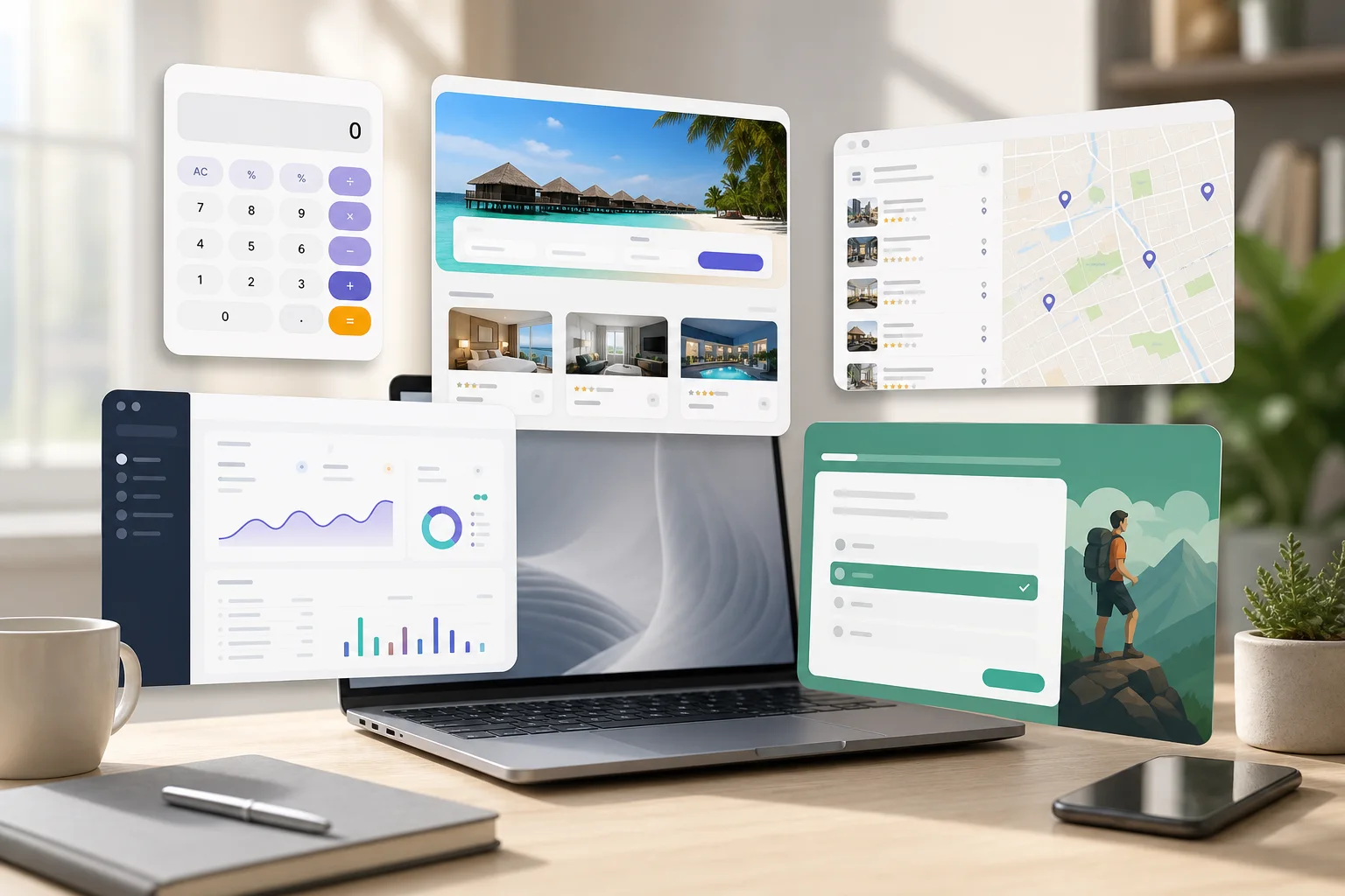 Hero image showing several public web app concepts built with AI