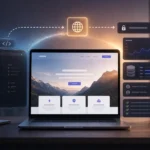 Hero image showing an AI-built prototype becoming a public web app